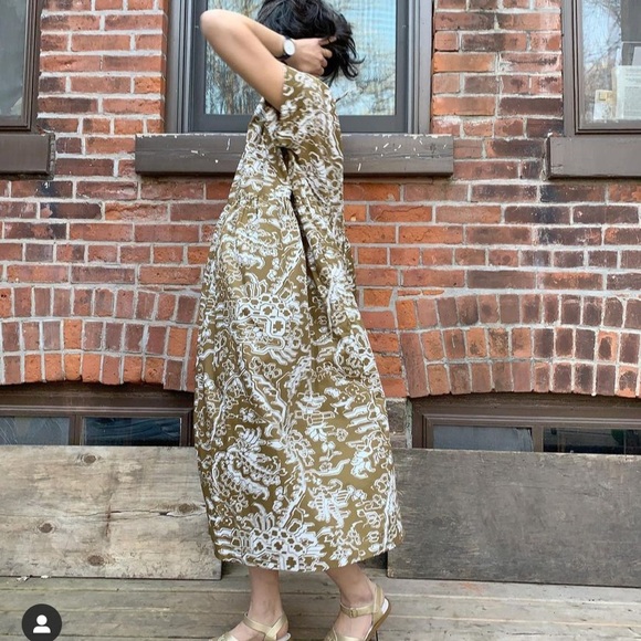 Rachel Comey Caccia Dress in olive multi - Picture 3 of 6